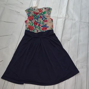 ACEVOG Women Sheer Floral Dress